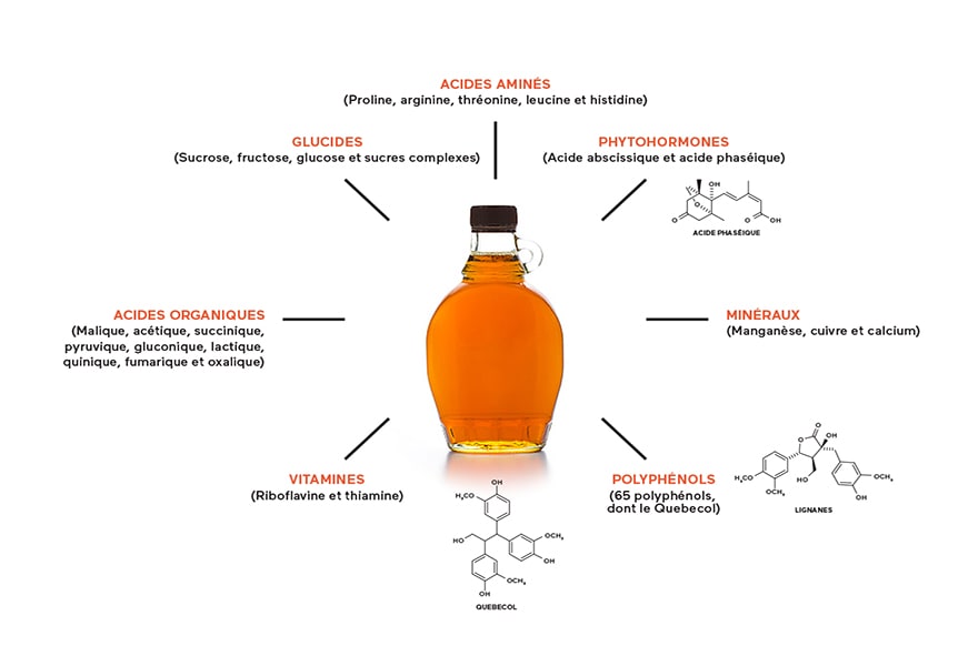 Composition maple syrup