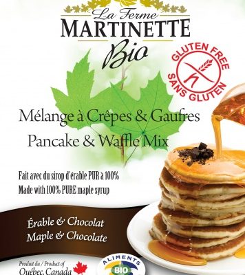 GLUTEN FREE ORGANIC Maple-Chocolate 250g Pancake & waffle mix