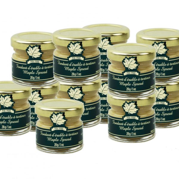 Pure Maple Spread – 12 x 28g/1oz – Mignons Glass jars