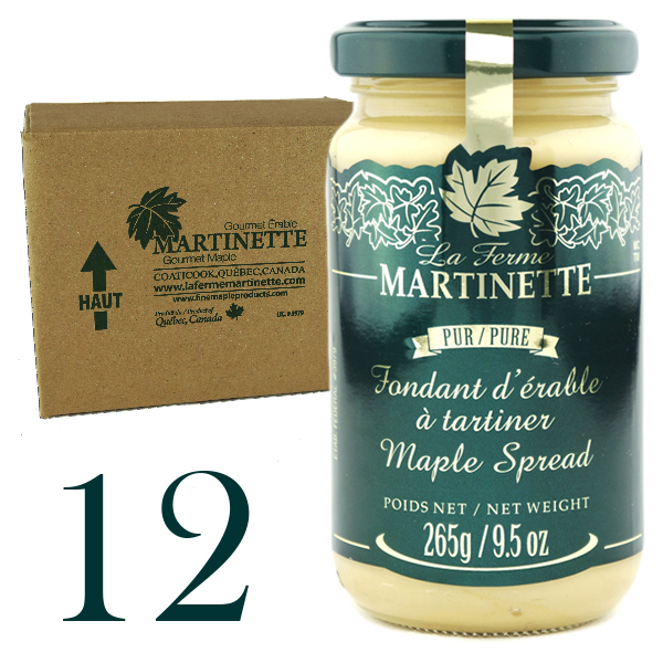 Pure Maple Spread (Pure maple butter) 12 X 265g / 9.5oz