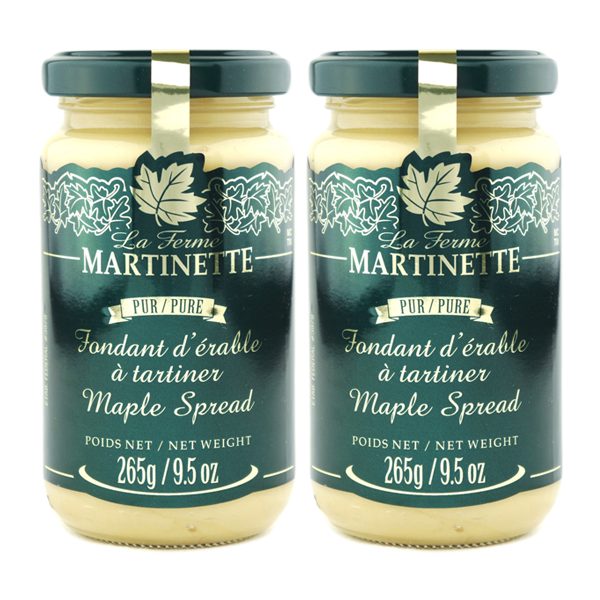 Pure Maple Spread (Pure maple butter) – 2 X 265 g/ 9.5oz  – Glass jars