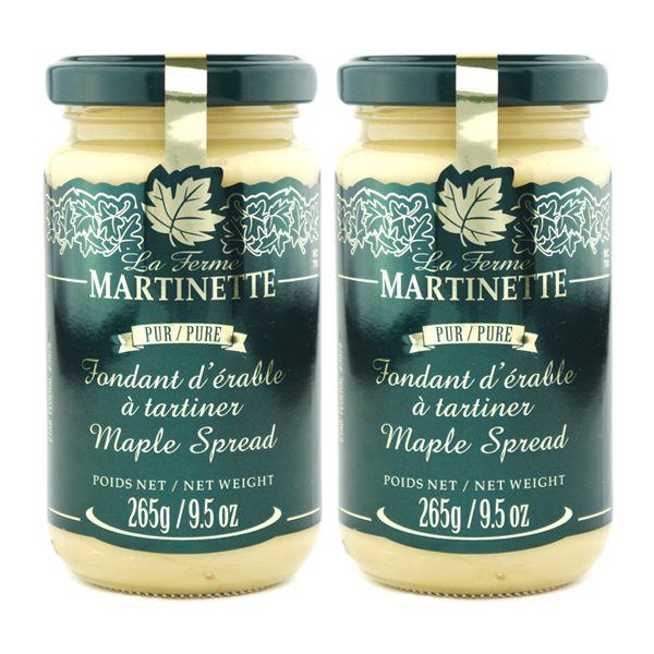 Pure Maple Spread (Pure maple butter) - 2 X 265 g/ 9.5oz  - Glass jars
