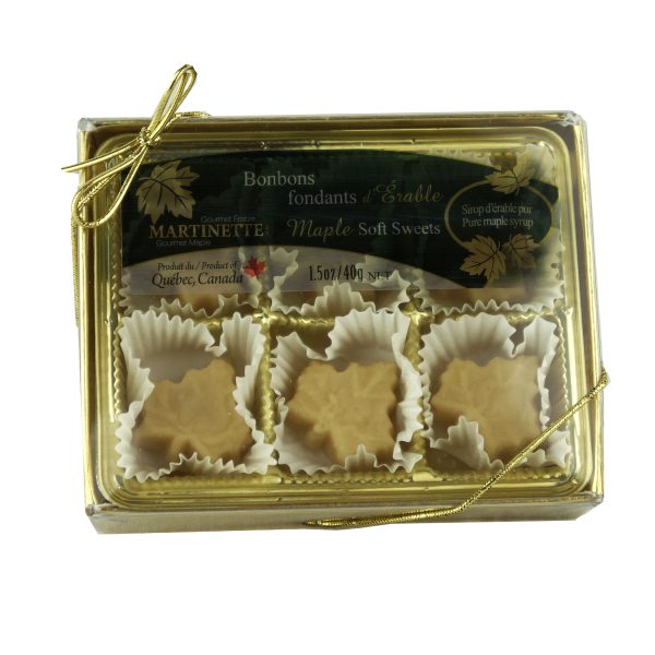 Pure maple soft sweets – box of 6 pieces (1.5 oz/40 g) Maple leaf shape