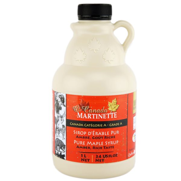 O CANADA- Pure maple syrup -Amber, Rich taste 1L jug
