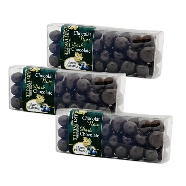 Dark Chocolate Blueberries 3x60g cello boxes