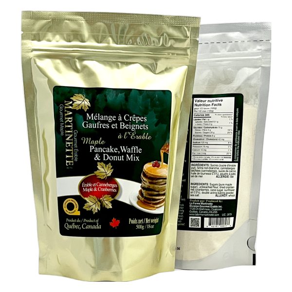 Maple-Cranberries 500g – Pancake, waffle and donut mix