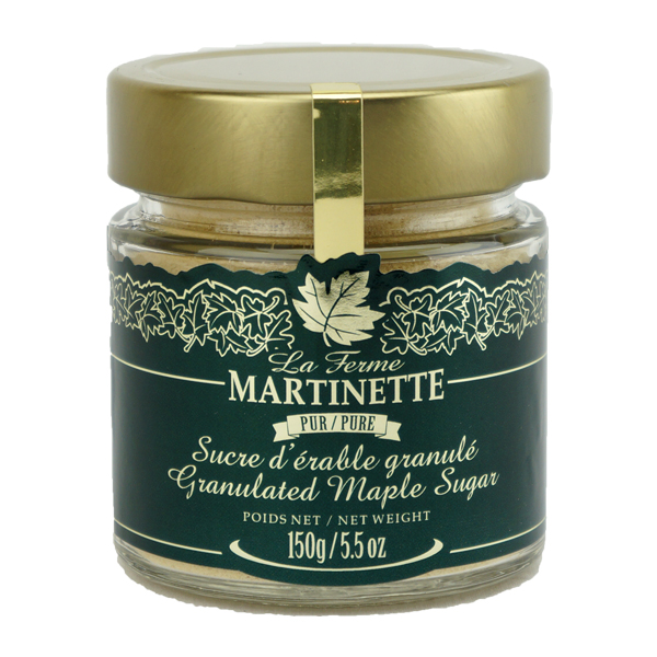 Pure granulated maple sugar FINE - 5.5 oz / 150 g  jar