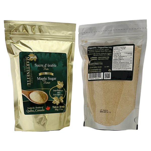 Pure granulated maple sugar 500g FINE- Bag
