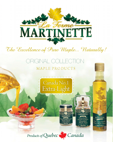 ORIGINAL COLLECTION Martinette- Quebec pure maple syrup-CANADA NO1 EXTRA-LIGHT
