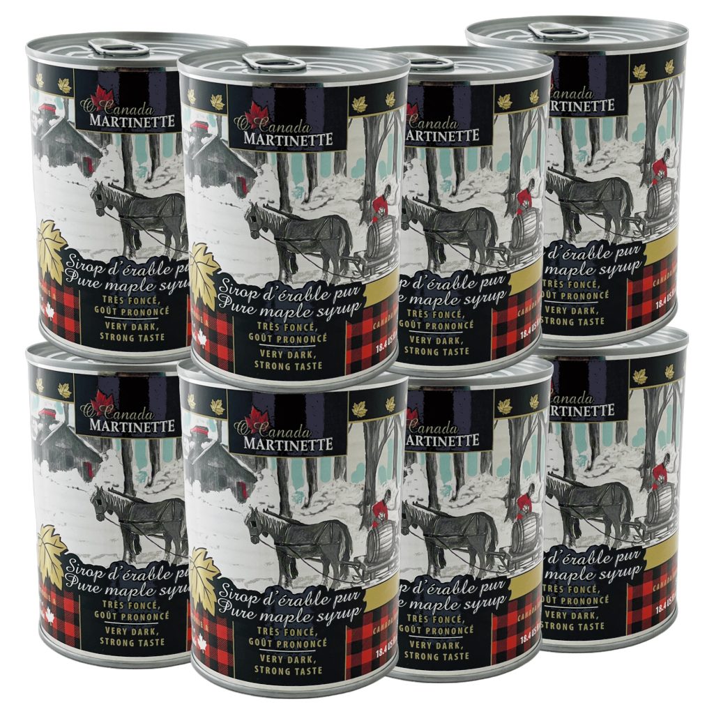Pure maple syrup CANADA A- VERY DARK, Strong Taste 8x540ml | La