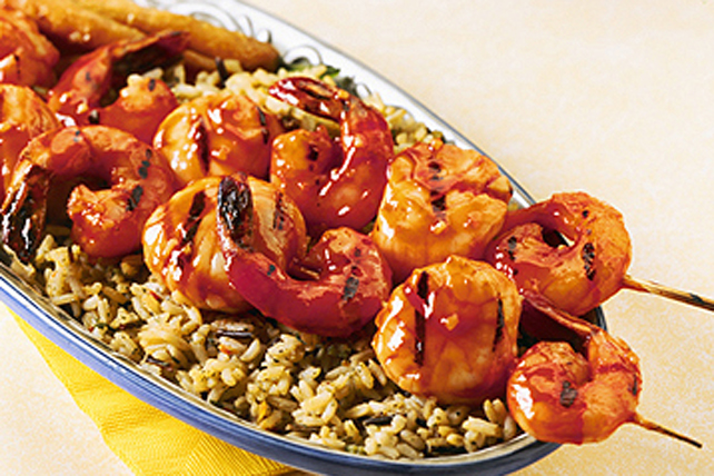Read more about the article Maple-Orange Shrimp & Scallop Kebobs