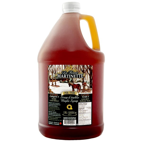 Pure maple syrup 3.78L / 128 US fl. oz – Golden, Delicate Taste – Economic size