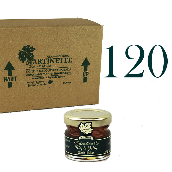 Maple Jelly- 120 x 28ml/1oz – MIGNONS Glass jars