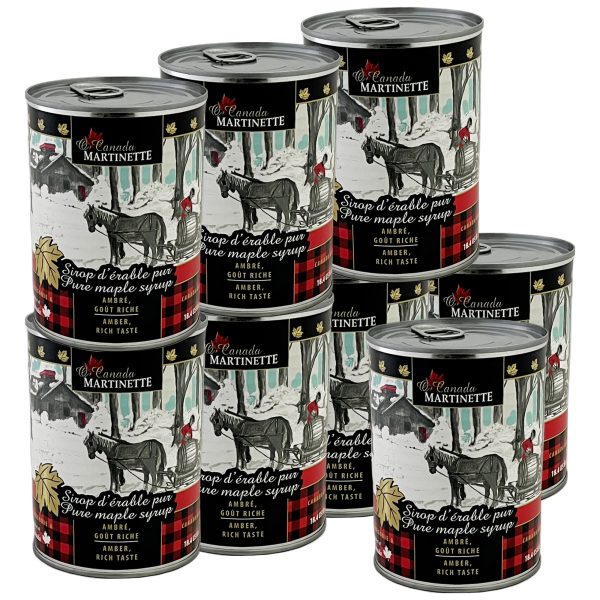 Pure maple syrup - Amber, Rich Taste 8x540ml - Cans O'Canada